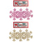 SNOWFLAKES FLAT 9.5CM 3PC BLUSH