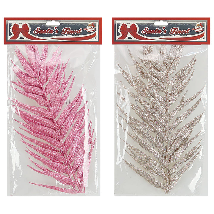 CHRISTMAS PALM BRANCH 31CM 2PC BLUSH