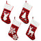 CHRISTMAS STOCKING PLAID/WHITE 50*29CM 4ASTD