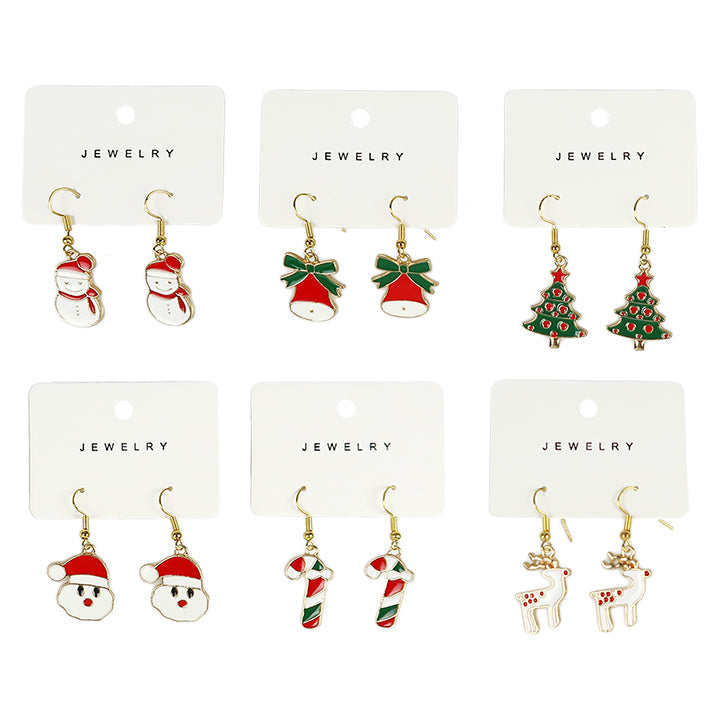 CHRISTMAS EARRINGS 6ASTD