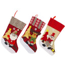 CHRISTMAS STOCKINGS 38*21CM 3ASTD