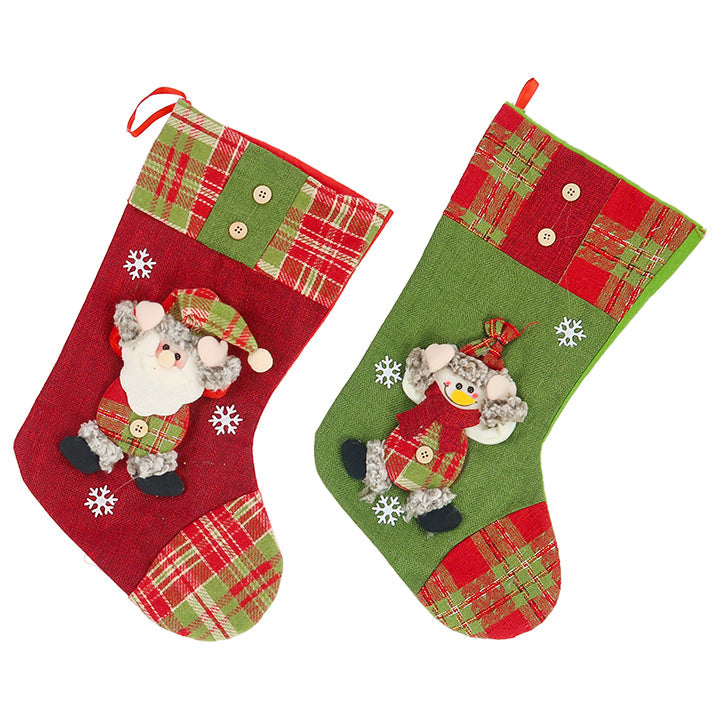 CHRISTMAS STOCKING 37*26CM 2ASTD