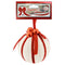 BALL W/ RED GLITTER RIBBON 10CM 1PC