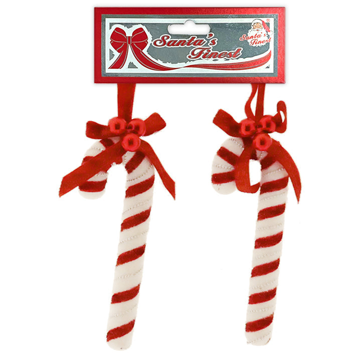 CANDYCANE W/ DECOR 14*5CM 2PC