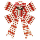 BOW RED STRIPES XLARGE 32*38CM 1PC