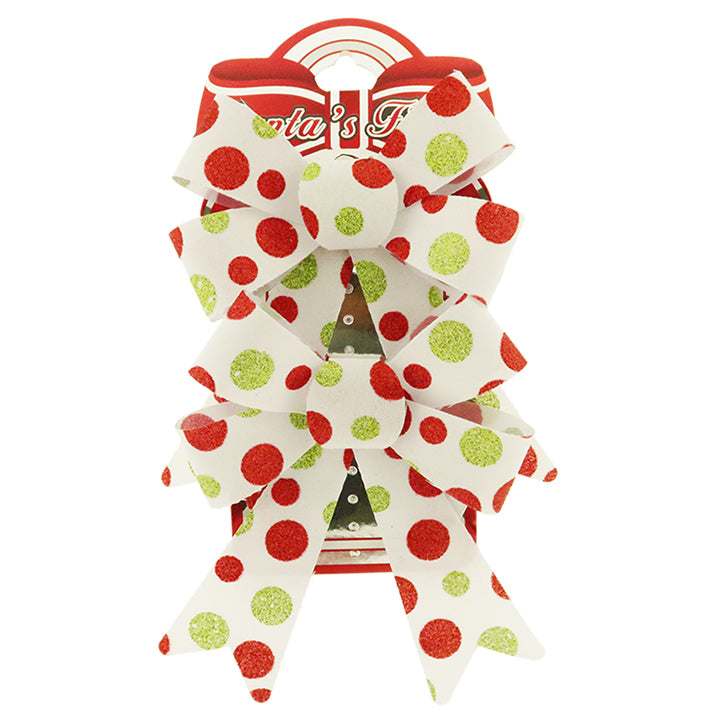 BOW W/ POLKADOT MEDIUM 12*18CM 2PC