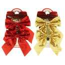 BOW W/ SMALL SEQUINS 2ASTD MD 14*19CM 2PC