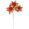 POINSETTIA LONG STEM 3-BR 55CM RED&GOLD