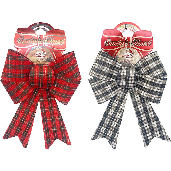 BOW BUFFALO PLAID PVC 11x7IN 2ASSTD