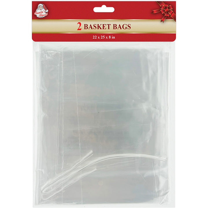 BASKET BAGS CLEAR 22x25x8IN 2PK