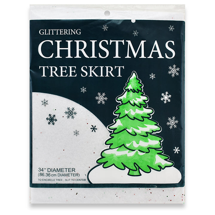 TREE SKIRT WHITE 34IN