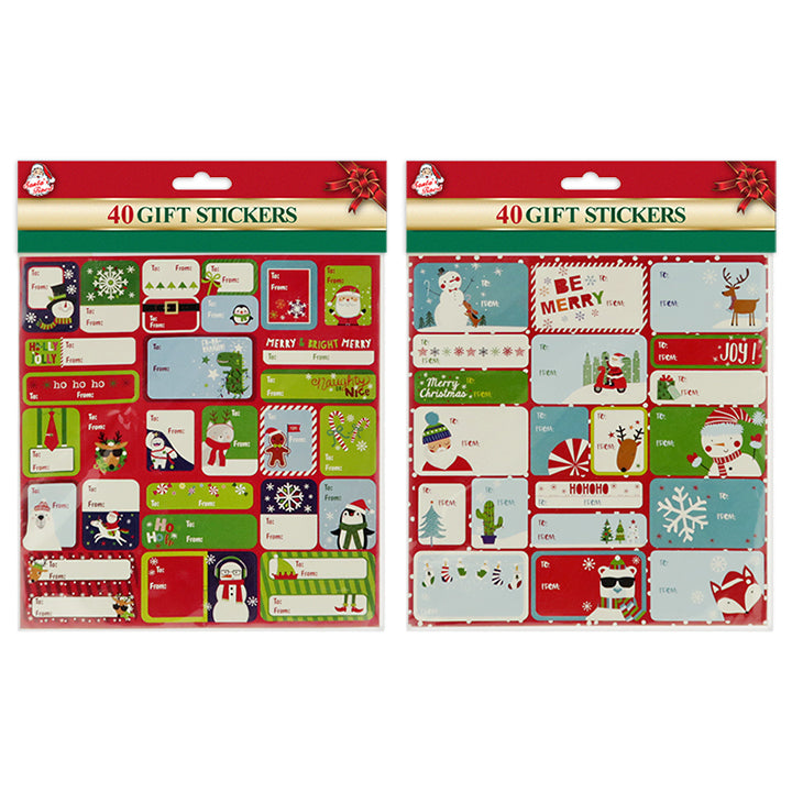 CHRISTMAS GIFT TAG PEEL&STICK 40PK