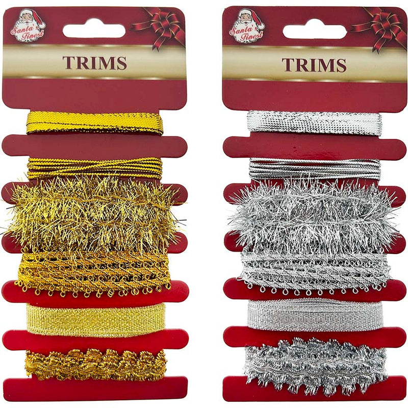 CHRISTMAS TRIMS 1M EA 2ASSTD