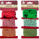 CHRISTMAS TRIMS 3M EA 2ASSTD