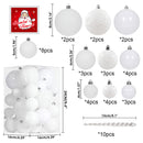 45PK BALL ORN SET WHITE PET BOX