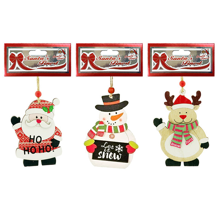 WOODEN ORNAMENT CHARACTERS 3ASTD