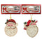 WOODEN ORNAMENT SANTA 4ASTD