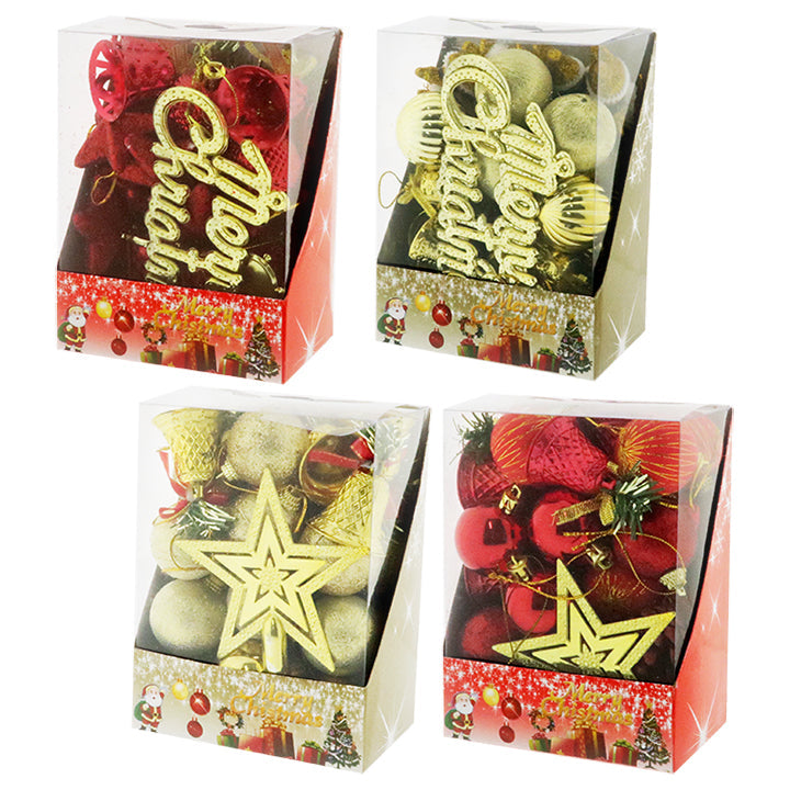 ORNAMENT MERRY CHRISTMAS SET 4ASTD