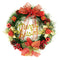 WREATH W/ BOW POINSETTIA DECOR 40CM