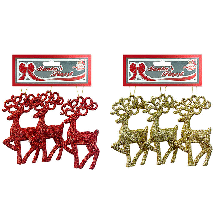 REINDEER 3PC RED&LTGOLD