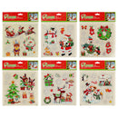 SNOWMAN/SANTA STICKER 6ASTD DESIGN