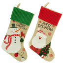 BURLAP STOCKING 19.75*7.5IN 2ASTD