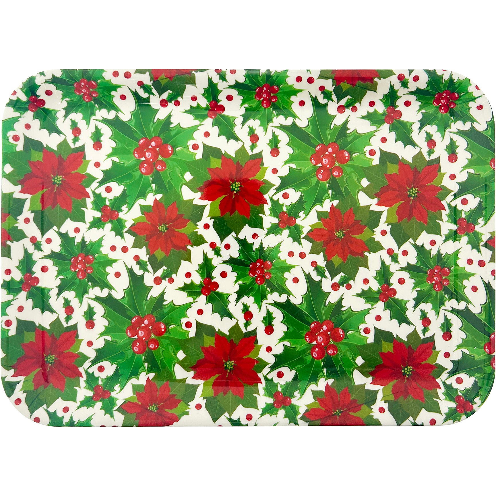 POINSETTIA RECTANGLE PLATE 12-5/8*9-1/8IN
