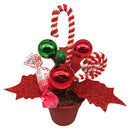 CANDYCANE POT W/ BALLS