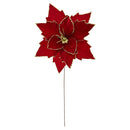 POINSETTIA STEM 43CM FLOWER RED