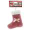 SANTA STOCKING PLUSH 13x15CM 1PC BLUSH