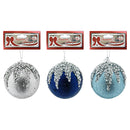 BALL W/ SILVER SEQUINS 10CM 1PC WL