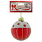 BALL W/ WHITE GLITTER 10CM 1PC RED