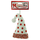 SANTA HAT ORNAMENT RED POLKADOT 15CM