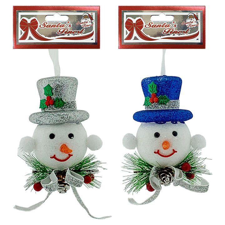 SNOWMAN HEAD 12CM WL 3ASTD