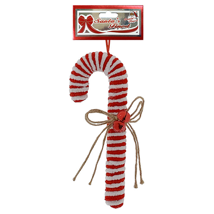 CANDY CANE WITH BOW 2-BELLS 8X23CM