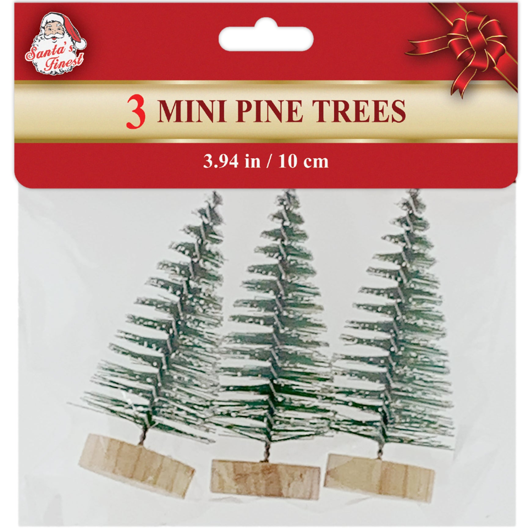 CHRISTMAS TREE W/ SNOW 10CM 3PC