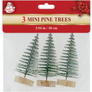CHRISTMAS TREE W/ SNOW 10CM 3PC