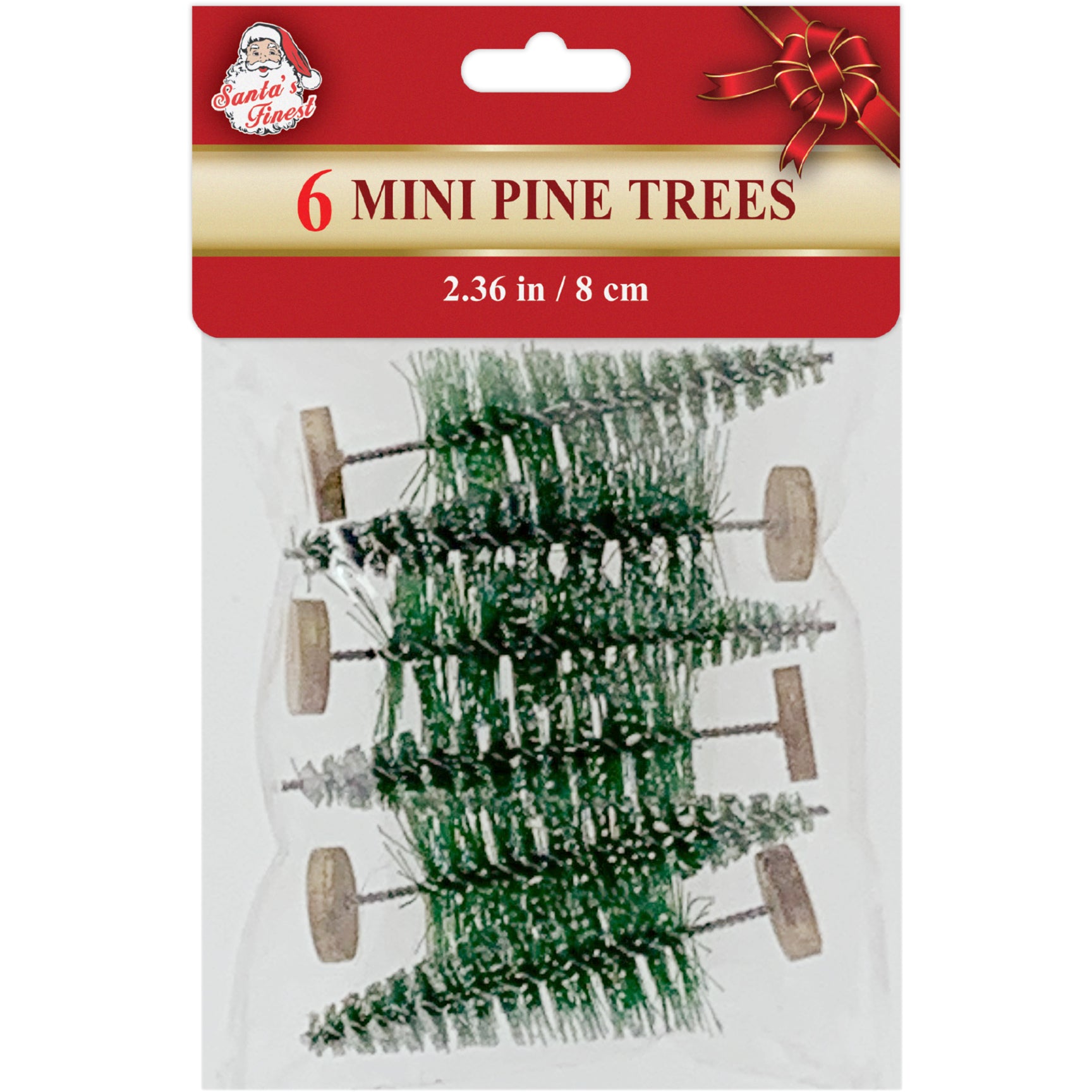 CHRISTMAS TREE W/ SNOW 8CM 6PC