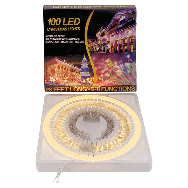 100 LED WARM WHITE 28FT LONG