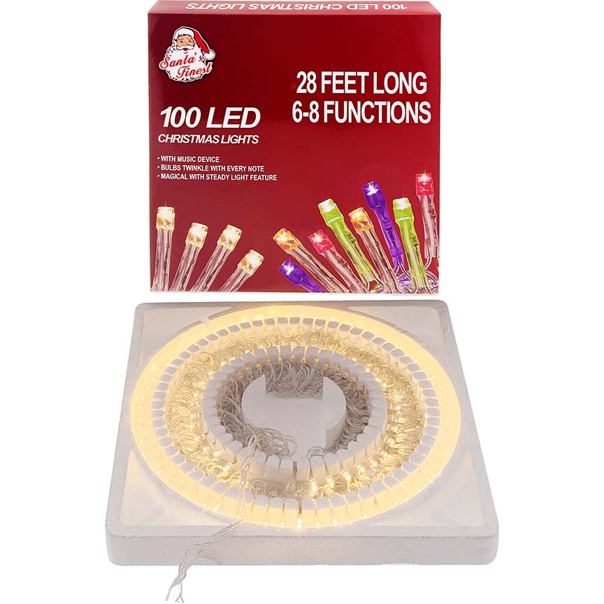 CHRISTMAS LIGHTS 100 LED WARM WHITE