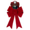 BOW VELVET RED 1PC 22X32CM