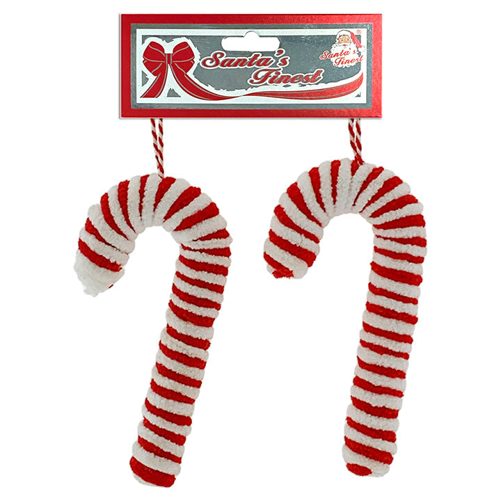 CANDY CANE ORNAMENT 2PCS ASSTD