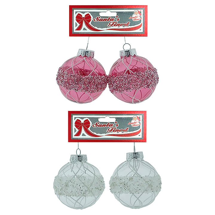 BALL CLEAR 2PC 8CM BLUSH