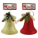 BELL GLITTER W/ DECOR 12CM 1PC TRD