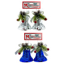 BELL CHRISTMAS W/ DECOR 8CM 2PC WL