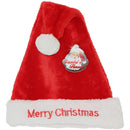 HAT PLUSH MERRY CHRISTMAS EMBROID DBL FOLD