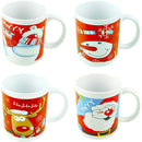 CHRISTMAS CERAMIC MUGS HOLIDAY 4 ASSTD